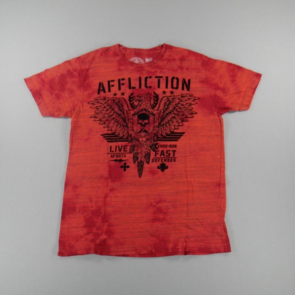 Vintage Y2K Affliction Live Fast Grunge Red Wings Mens Size (Large) Streetwear